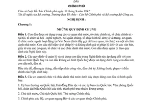 Nghị định 58/2001/NĐ-CP quản lý và sử dụng con dấu