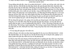 Chỉ thị 18/2001/CT-TTg biện pháp cấp bách xây dựng đội ngũ nhà giáo hệ thống giáo dục quốc dân
