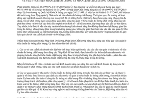 Chỉ thị 20/2001/CT-UB thực hiện pháp lệnh đo lường chất lượng hàng hóa mới Lào Cai