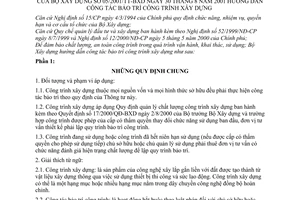 Thông tư 05/2001/TT-BXD hướng dẫn công tác bảo trì công trình xây dựng