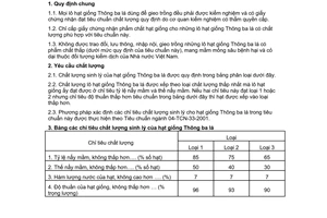 Tiêu chuẩn ngành 04TCN 41:2001 về hạt giống Thông ba lá (Pinus kesiya Royle ex. Gordon) dùng để gieo ươm tạo cây con do Bộ Nông nghiệp và Phát triển nông thôn ban hành