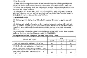 Tiêu chuẩn ngành 04TCN 42:2001 về hạt giống Thông Caribê (Pinus caribaea Morelet) dùng để gieo ươm tạo cây con trồng rừng do Bộ Nông nghiệp và Phát triển nông thôn ban hành