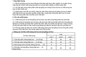 Tiêu chuẩn ngành 04TCN 36:2001 về hạt giống Lát hoa (Churkasia tabularis A. Juss.) dùng để gieo ươm tạo cây con do Bộ Nông nghiệp và Phát triển nông thôn ban hành