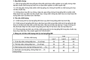 Tiêu chuẩn ngành 04TCN 37:2001 về hạt giống Mỡ (Manglietia glauca BL.) dùng để gieo ươm tạo cây con do Bộ Nông nghiệp và Phát triển nông thôn ban hành