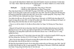 Công văn 1406/HTPT/KHNV thực hiện kế hoạch tín dụng đầu tư phát triển của Nhà nước năm 2001
