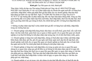 Công văn 3901/TCHQ-KTTT hướng dẫn xử lý phạt chậm nộp