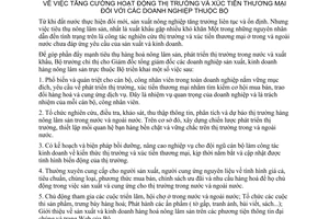 Chỉ thị 90/2001/CT-BNN tăng cường hoạt động thị trường xúc tiến thương mại doanh nghiệp thuộc Bộ