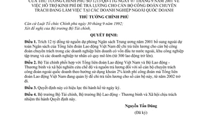 Quyết định 1213/QĐ-TTg hỗ trợ kinh phí  trả lương cho cán bộ công đoàn chuyên trách làm việc tại doanh nghiệp ngoài quốc doanh