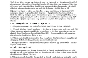 Thông tư 20/2001/TT-BYT hướng dẫn quản lý các sản phẩm thuốc - thực phẩm