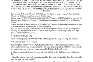 Thông tư 49/2001/TT-BKHCNMT xử lý vi phạm hành chính trong lĩnh vực sở hữu công nghiệp bổ sung TT 825/2000/TT-BKHCNMT