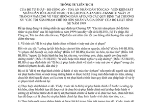 Thông tư liên tịch 01/2001/TTLT-BTP-BCA-TANDTC-VKSNDTC quy định tại Chương XV tội xâm phạm chế độ hôn nhân gia đình theo bộ luật hình sự 1999