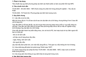 Tiêu chuẩn Việt Nam TCVN 5815:2001 về Phân hỗn hợp NPK - Phương pháp thử do Bộ Khoa học Công nghệ và Môi trường ban hành