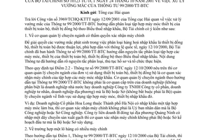 Công văn 10123/TC/TCT xử lý vướng mắc của TT  99/2000/TT-BTC