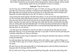 Công văn 9363/TC/TCT xử lý thuế hàng xuất khẩu phải nhập khẩu trở lại hoặc hàng nhập khẩu buộc phải tái xuất không cù