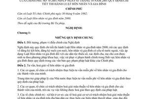 Nghị định 70/2001/NĐ-CP hướng dẫn thi hành Luật Hôn nhân và gia đình
