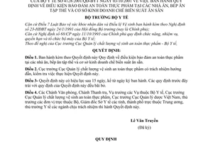 Quyết định 4128/2001/QĐ-BYT điều kiện bảo đảm an toàn thực phẩm tại nhà ăn tập thể cơ sở kinh doanh chế biến suất ăn sẵn