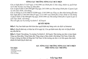 Quyết định 839/2001/QĐ-TCBĐ bảng cước các dịch vụ Inmarsat