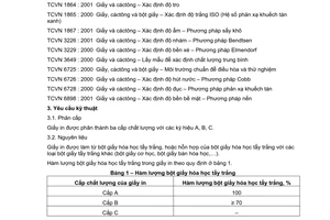 Tiêu chuẩn Việt Nam TCVN 6886:2001 về Giấy in do Bộ Khoa học Công nghệ và Môi trường ban hành