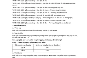 Tiêu chuẩn Việt Nam TCVN 5899:2001 về giấy viết do Bộ trưởng Bộ Khoa học Công nghệ và Môi trường ban hành