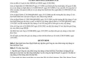 Quyết định 41/2001/QĐ-UB đơn giá công tác sửa chữa trong xây dựng cơ bản