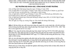 Quyết định 51/2001/QĐ-BKHCNMT bắt buộc công bố phù hợp tiêu chuẩn Việt Nam đối với mũ bảo hiểm sản xuất trong nước dùng cho người đi xe máy