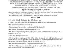 Quyết định 569/2001/QĐ-BKH thu sử dụng lệ phí thẩm định dự án đầu tư phí thuê tư vấn thẩm định nhóm A tại Bộ Kế hoạch sửa đổi QĐ 642/2000/QĐ-BKH