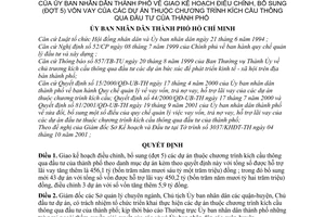 Quyết định 92/2001/QĐ-UB giao kế hoạch điều chỉnh bổ sung (đợt 5) vốn vay của dự án thuộc chương trình kích cầu thông qua đầu tư của thành phố