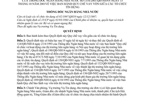 Quyết định 1310/2001/QĐ-NHNN Quy chế vay vốn giữa các tổ chức tín dụng