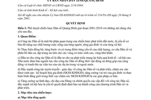 Quyết định 32/2001/QĐ-UB phê duyệt Chiến lược Dân số Quảng Bình 2001 2010