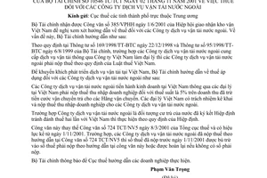 Công văn 10546/TC/TCT thuế công ty dịch vụ vận tải nước ngoài