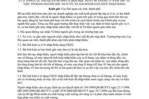 Công văn 4995/TCHQ-GSQL tờ khai nguồn gốc xe ôtô, xe hai bán gắn máy nhập khẩu