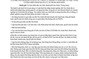 Công văn 11218/TC/TCT tăng cường biện pháp quản lý, sử dụng hoá đơn