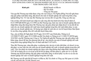 Công văn 2915/TM-XNK bán xăng dầu cho doanh nghiệp chế xuất và doanh nghiệp trong khu chế xuất