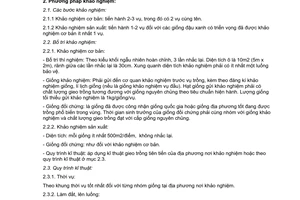 Tiêu chuẩn ngành 10 TCN 468:2001 về Quy phạm khảo nghiệm giống đậu xanh do Bộ Nông nghiệp và Phát triển nông thôn ban hành