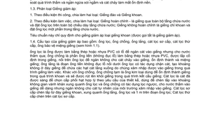 Tiêu chuẩn ngành 14TCN 101:2001 về giếng giảm áp – quy trình kỹ thuật thi công và phương pháp kiểm tra, nghiệm thu do Bộ Nông nghiệp và Phát triển nông thôn ban hành