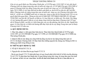 Thông tư 867/2001/TT-UBDTMN hướng dẫn thực hiện dự án xây dựng trung tâm cụm xã thuộc Chương trình 135