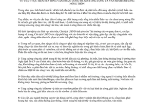 Chỉ thị 18/2001/CT-UB nếp sống văn hoá công sở nơi công cộng văn minh đời sống nông thôn Bến Tre