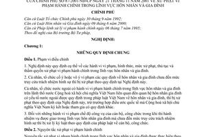 Nghị định 87/2001/NĐ-CP xử phạt vi phạm hành chính trong lĩnh vực hôn nhân và gia đình