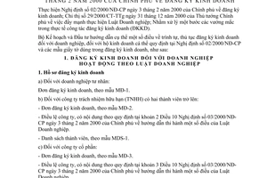 Thông tư  08/2001/TT-BKH hướng dẫn trình tự, thủ tục đăng ký kinh doanh theo quy định tại Nghị định 02/2000/NĐ-CP