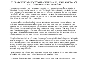 Chỉ thị 26/2001/CT-UB quản lý hoạt động khai thác cát lòng sông An Giang