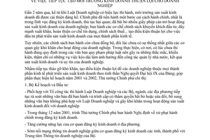 Chỉ thị 28/2001/CT-TTg tiếp tục tạo môi trường kinh doanh thuận lợi doanh nghiệp