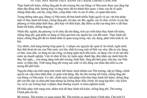 Chỉ thị 29/2001/CT-TTg đẩy mạnh thực hành tiết kiệm chống lãng phí