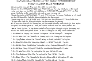 Quyết định 125/2001/QĐ-UB thành lập Ban Chỉ đạo Thành phố về chống buôn lậu, hàng giả  gian lận thương mại trên địa bàn  Hà Nội