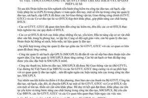 Chỉ thị 23/2001/CT-BGTVT tăng cường công tác quản lý đào tạo sát hạch cấp giấy phép lái xe