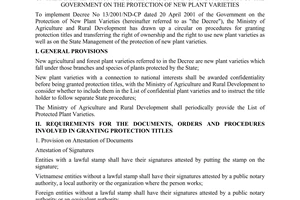 Circular No. 119/2001/TT-BNN on the implementation of Decree No. 13/2001/ND-CP