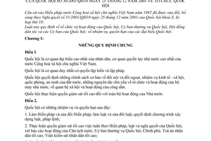 Luật Tổ chức Quốc hội 2001 30/2001/QH10