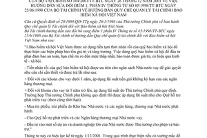 Thông tư số 104/2001/TT-BTC hướng dẫn Quy chế quản lý tài chính bảo hiểm xã hội Việt Nam để hướng dẫn Thông tư 85/1998/TT-BTC