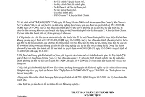 Công văn 4524/UB-ĐB chấp thuận hỗ trợ đền bù , trợ cấp thiệt hại dự án đầu tư khu quy hoạch đô thị mới Nam thành phố quận 7, quận 8,huyện Bình Chánh