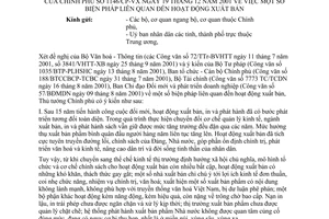 Công văn 1146/CP-VX  biện pháp liên quan đến hoạt động xuất bản