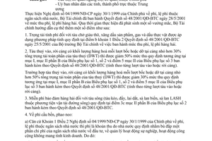 Công văn 12634/TC/TCT phí, lệ phí hàng hải